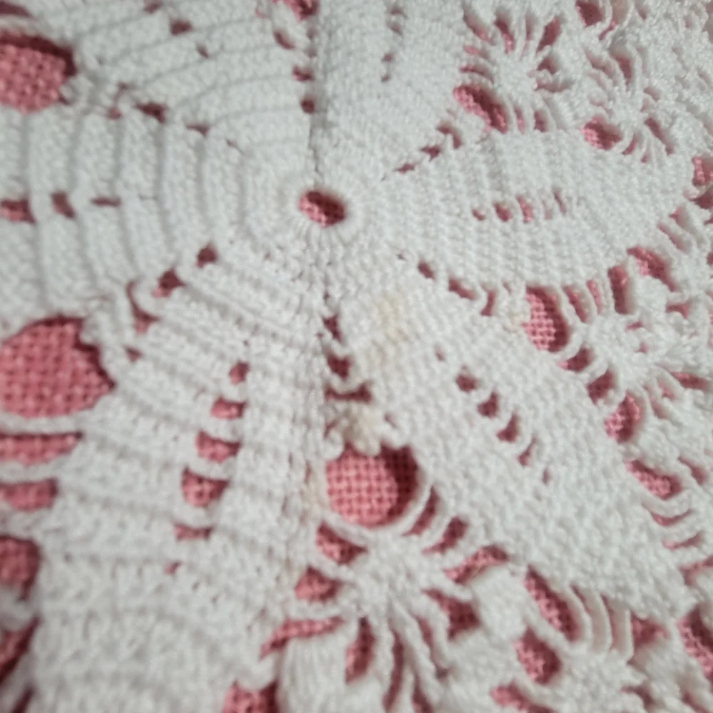 Lacey Handmade Doilies White Vintage
